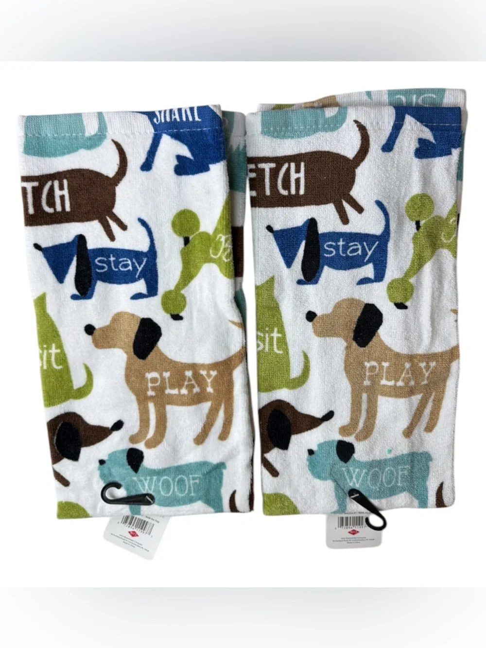 NWT SET of 2 - Ritz Kitchen Wears 100% cotton kitchen towel dog 🐶 theme